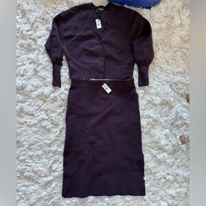 Express Women's Dark Purple Knit Set